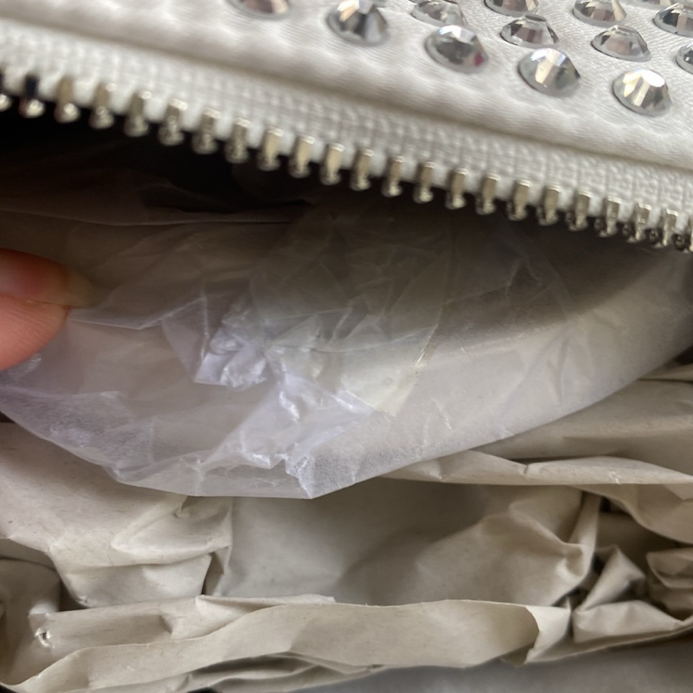 NWT Zara White Crystal Shoulder Bag - Picture 10 of 10